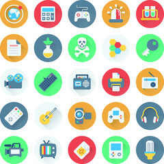 Science and Technology Colored Vector Icons 7