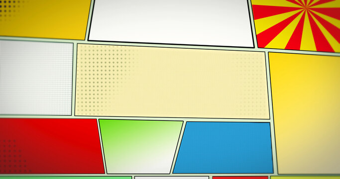 Empty comic strip background