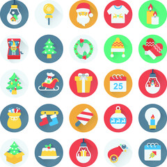 Christmas, Party and Celebration Vector Icons 11