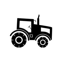 black simple tractor icon