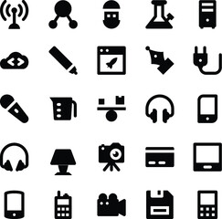 Science and Technology Glyph Vector Icons 4