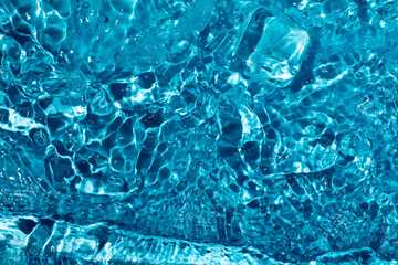 Summer ice crystal clear water ripples