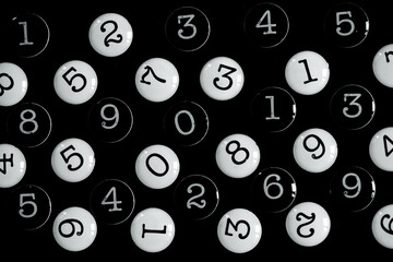 Background of numbers. from zero to nine. Seamless texture with Color. Mathematic backdrop. Random. maths symbols. Numerical figures