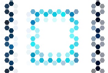 Light Pink vector background with hexagons.