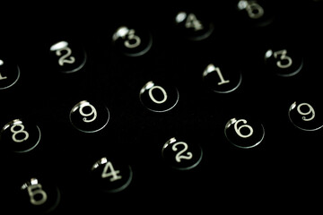Background of numbers. from zero to nine. Seamless texture with Color. Mathematic backdrop. Random....