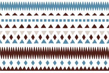 Ethnic vector seamless pattern. Tribal geometric background, boho motif, maya, aztec ornament illustration. mexican textile print texture
