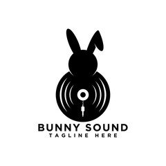 bunny sound logo design idea