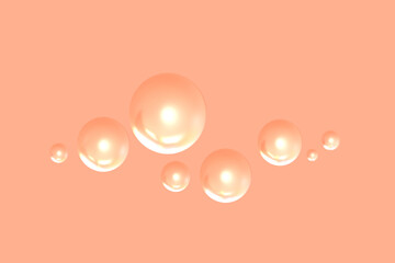 Soap bubbles 3D illustration