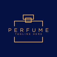 simple outline perfume logo design