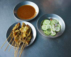 Grilled pork on stick / traditional Thai food / aka 
