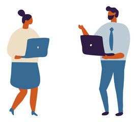 Business People Flat Character Flat Vector isolated