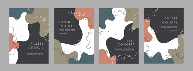 Set of abstract creative artistic templates. Universal cover Designs for Annual Report, Brochures, Flyers, Presentations, Leaflet, Magazine.