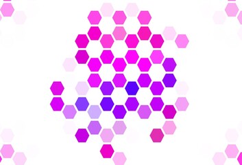 Light Blue, Yellow vector pattern with colorful hexagons.