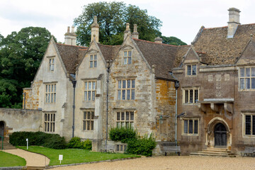 Northamptonshire, U.K July 21, 2020 - Rockingham Estate, Castle, old buidings with summer gardens.