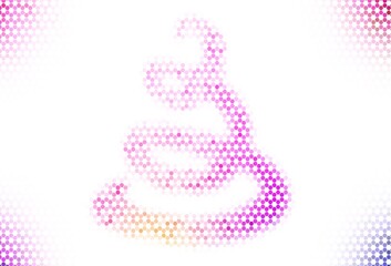 Light Purple vector background with hexagons.