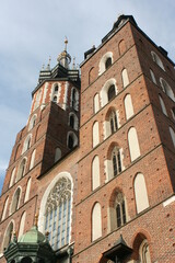 Fototapeta na wymiar Marienkirche in Krakau. Krakow. Cracow.