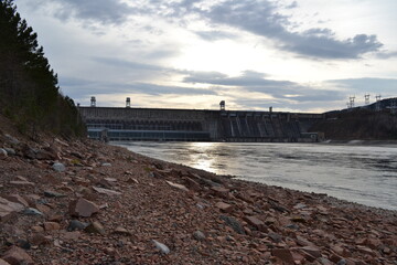 Krasnoyarsk hydro power plant, Divnogorsk, Krasnoyarsk, Russia