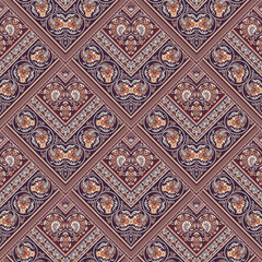 Vector nature patch pattern. Mosaic background