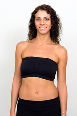 Fototapeta premium Portrait of young beautiful woman ready for gym