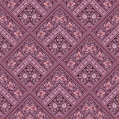 Vector nature patch pattern. Mosaic background