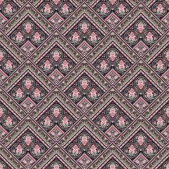 Vector nature patch pattern. Mosaic background