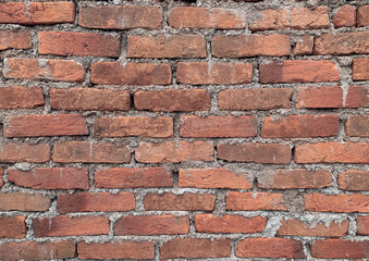 Vintage textured background of red brick wall