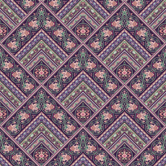 Vector nature patch pattern. Mosaic background