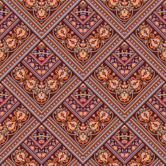 Vector nature patch pattern. Mosaic background