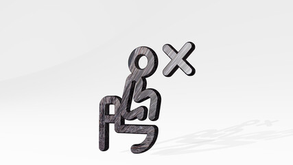 toilet use wrong casting shadow with two lights. 3D illustration of metallic sculpture over a white background with mild texture. bathroom and clean