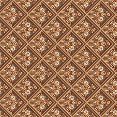 Vector nature patch pattern. Mosaic background