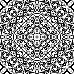 Vector ethnic hand drawn ornamental background.