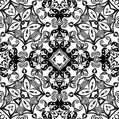 Vector ethnic hand drawn ornamental background.