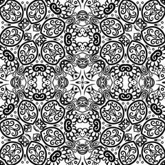 Vector ethnic hand drawn ornamental background.