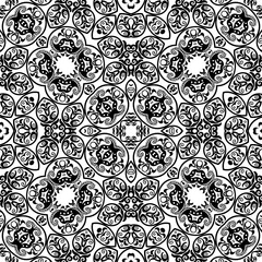 Vector ethnic hand drawn ornamental background.