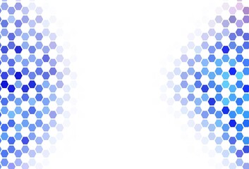 Light Green vector texture with colorful hexagons.