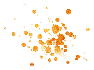 Gold orange juice splash