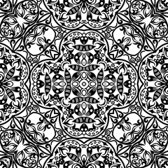 Fototapeta premium Vector ethnic hand drawn ornamental background.
