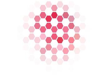 Light Pink, Green vector backdrop with hexagons.