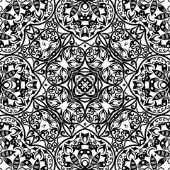 Vector ethnic hand drawn ornamental background.