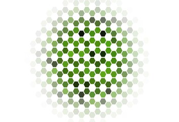 Light Green, Yellow vector background with set of hexagons.