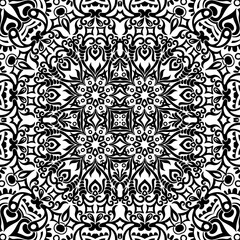 Vector ethnic hand drawn ornamental background.