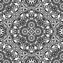 Vector ethnic hand drawn ornamental background.