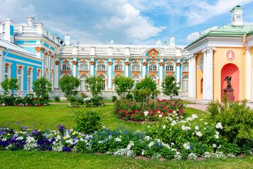 Catherine palace and park in Tsarskoe Selo (Pushkin), Saint Petersburg, Russia