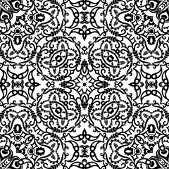 Vector ethnic hand drawn ornamental background.