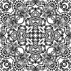 Vector ethnic hand drawn ornamental background.