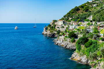 Fototapeta na wymiar Italy, Campania, Amalfi Coast - 16 August 2019 - The wonderful nature of the Amalfi coast