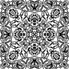 Vector ethnic hand drawn ornamental background.
