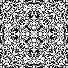 Vector ethnic hand drawn ornamental background.