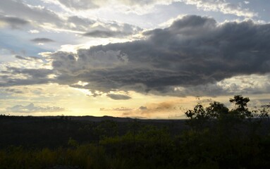 Fototapeta na wymiar Landscape scenery of clouds before sunset