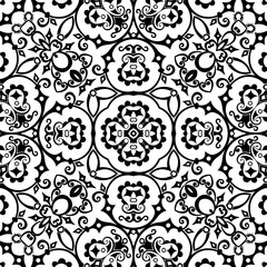 Vector ethnic hand drawn ornamental background.